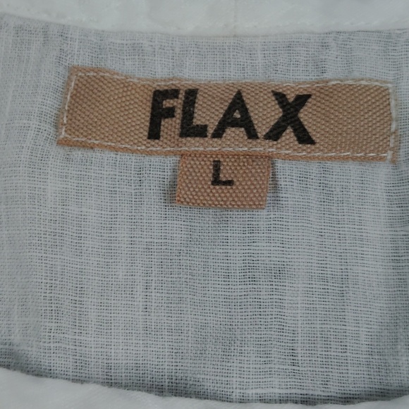 Flax White Linen Long Sleeve Top - Picture 3 of 8